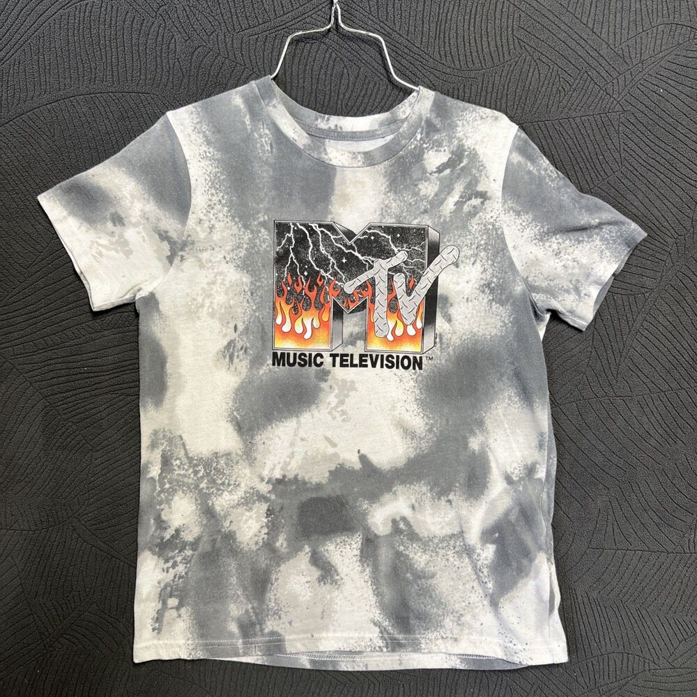 MTV Abercrombie Kids Shirt 15/16 Concert Indie 80s 90s Rocker Grunge Tie Dye Y2K